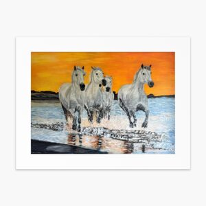 Horses fine art print by Irish artist Eszter Hatala