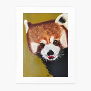 Red Panda fine art print by Irish artist Eszter Hatala