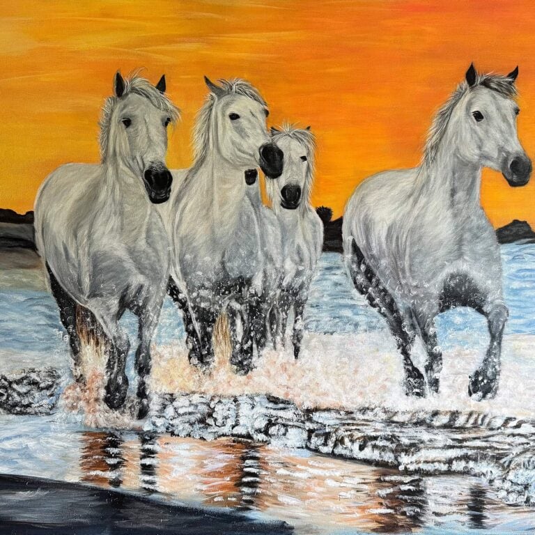 Horse art by Irish artist Eszter Hatala