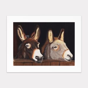 Original art print 'Donkeys' by Eszter Hatala