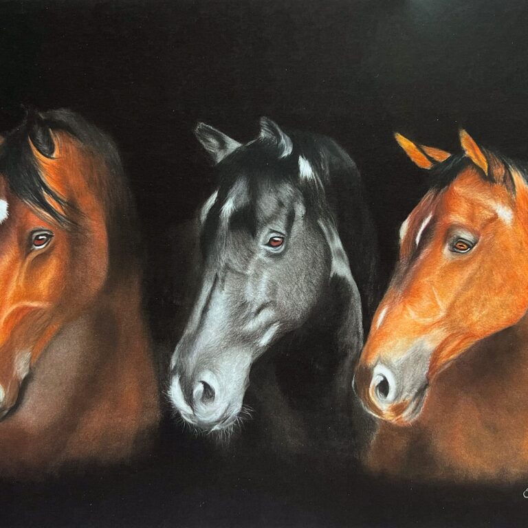 Original art print 'Horses' by Eszter Hatala