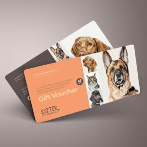 Pet Portrait Gift Vouchers for the Pet Lover in your life.